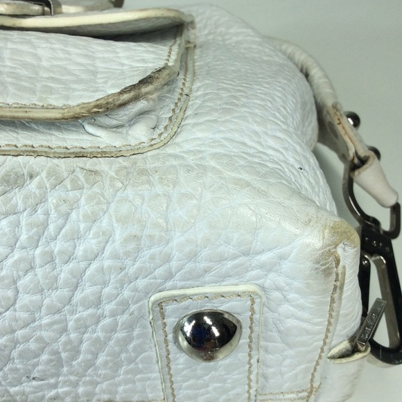 Rafe New York Pebble Leather White Satchel Handbag - Picture 16 of 16